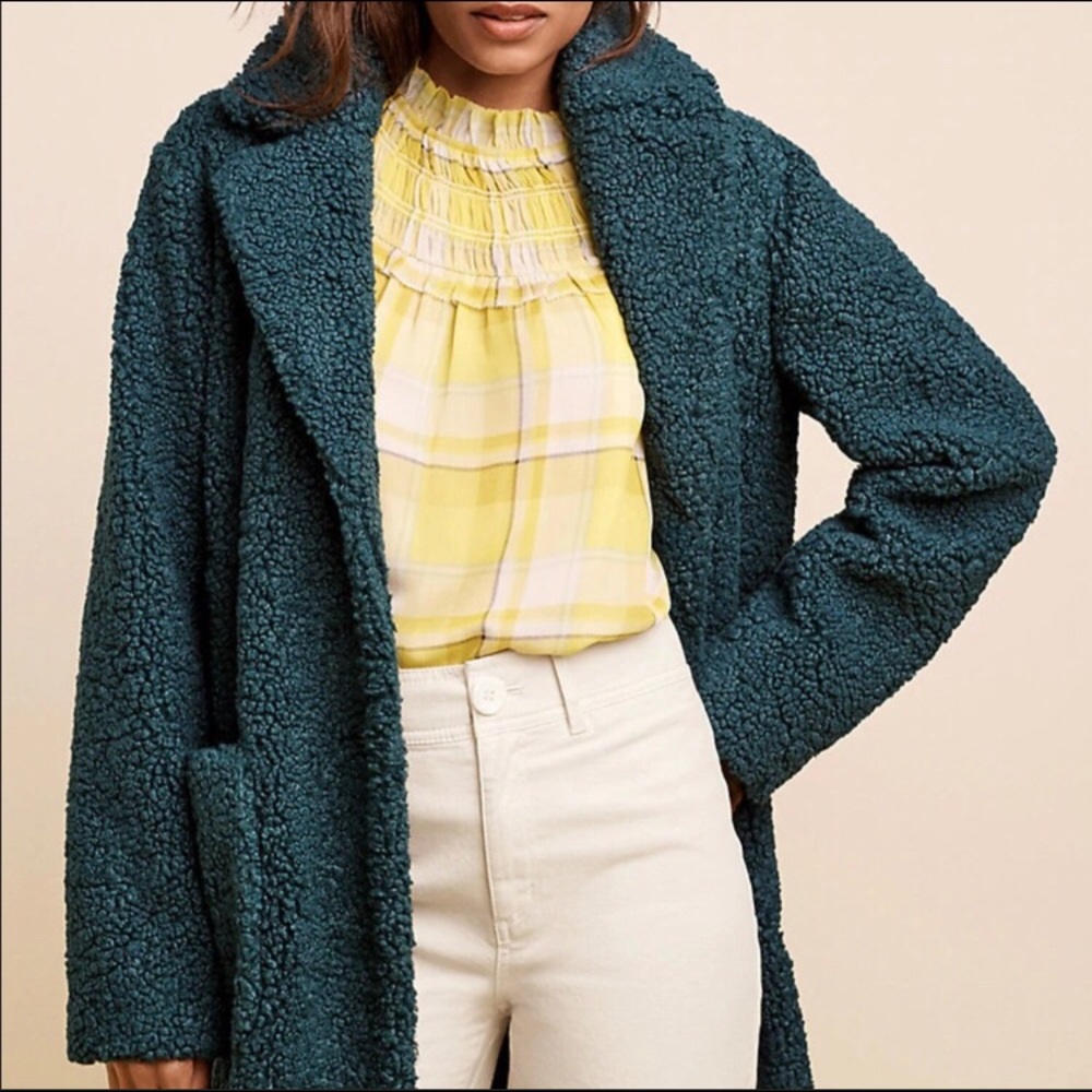 NWT Ann Taylor Teddy Patch Pocket Coat Size small